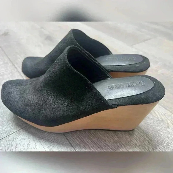 Rachel COMEY Warren Black Suede Platform Mules Size 9 $475 - Picture 1 of 6